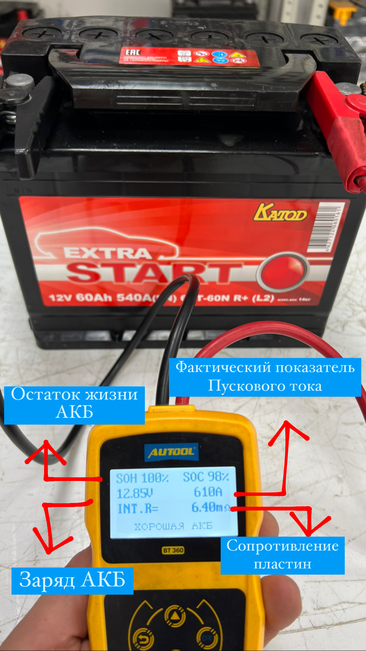 Аккумулятор автомобильный EXTRA START L2 60Ah 540A оп